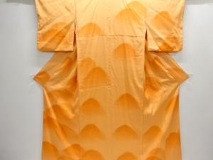 遠山模様刺繍一つ紋付け下げ色無地着物
